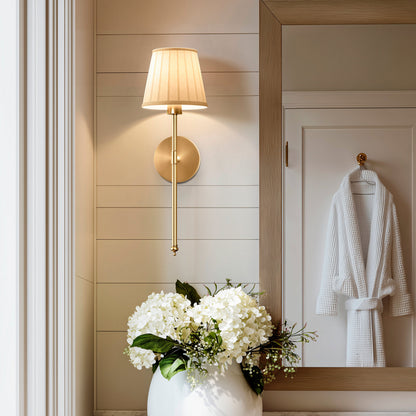WIRELESS PLEATED WALL SCONCES (SET OF 2)