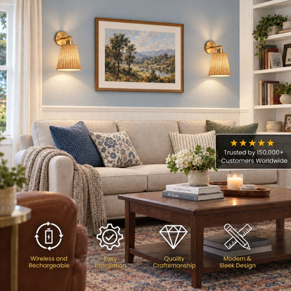 NATURAL WIRELESS WALL SCONCE