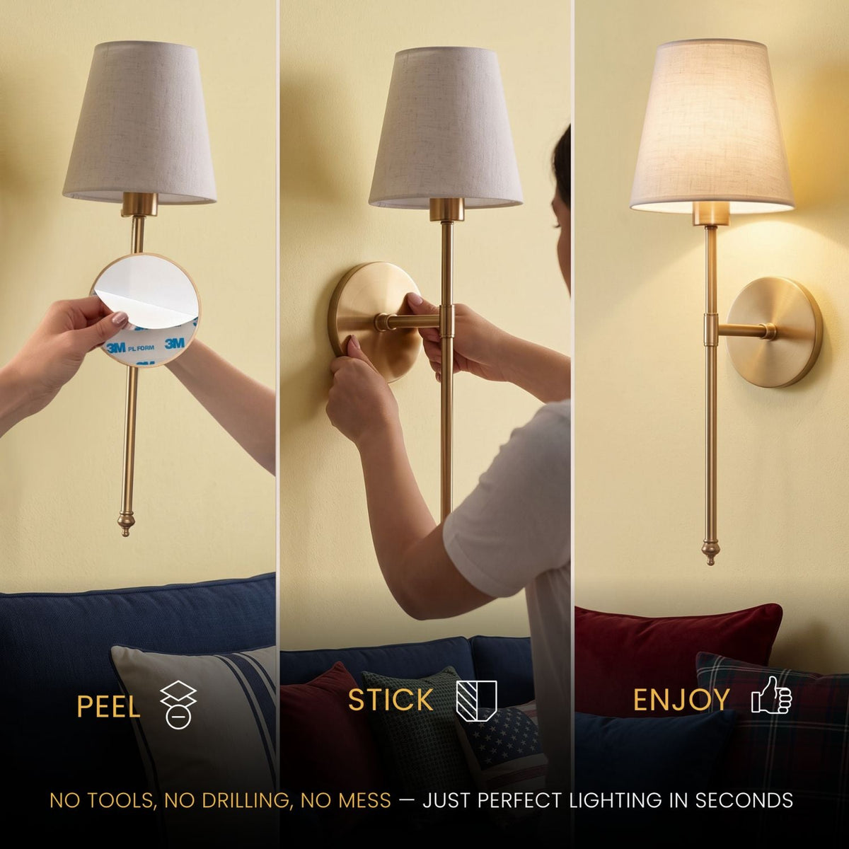 WIRELESS WALL SCONCES ( SET OF 2 )