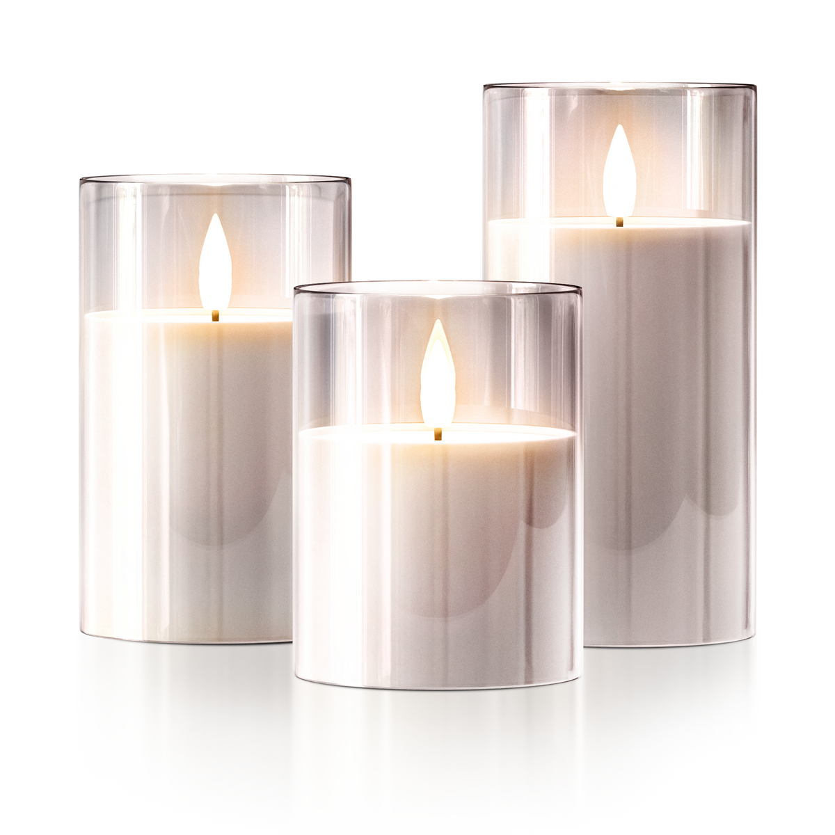 FLAMELESS WIRELESS CANDLES ( SET OF 3)