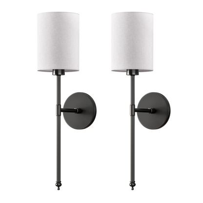 WIRELESS CYLINDRICAL WALL SCONCES (SET OF 2)