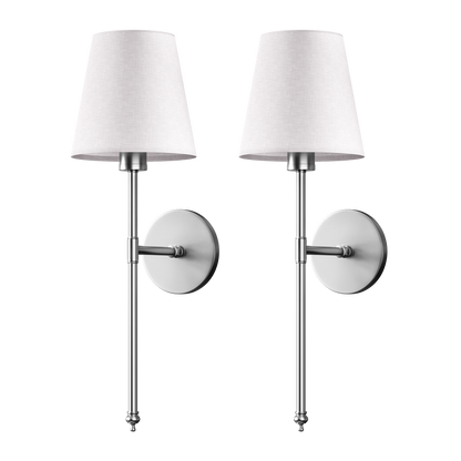 WIRELESS WALL SCONCE (SET OF 2 + 2 BULBS INCLUDED)