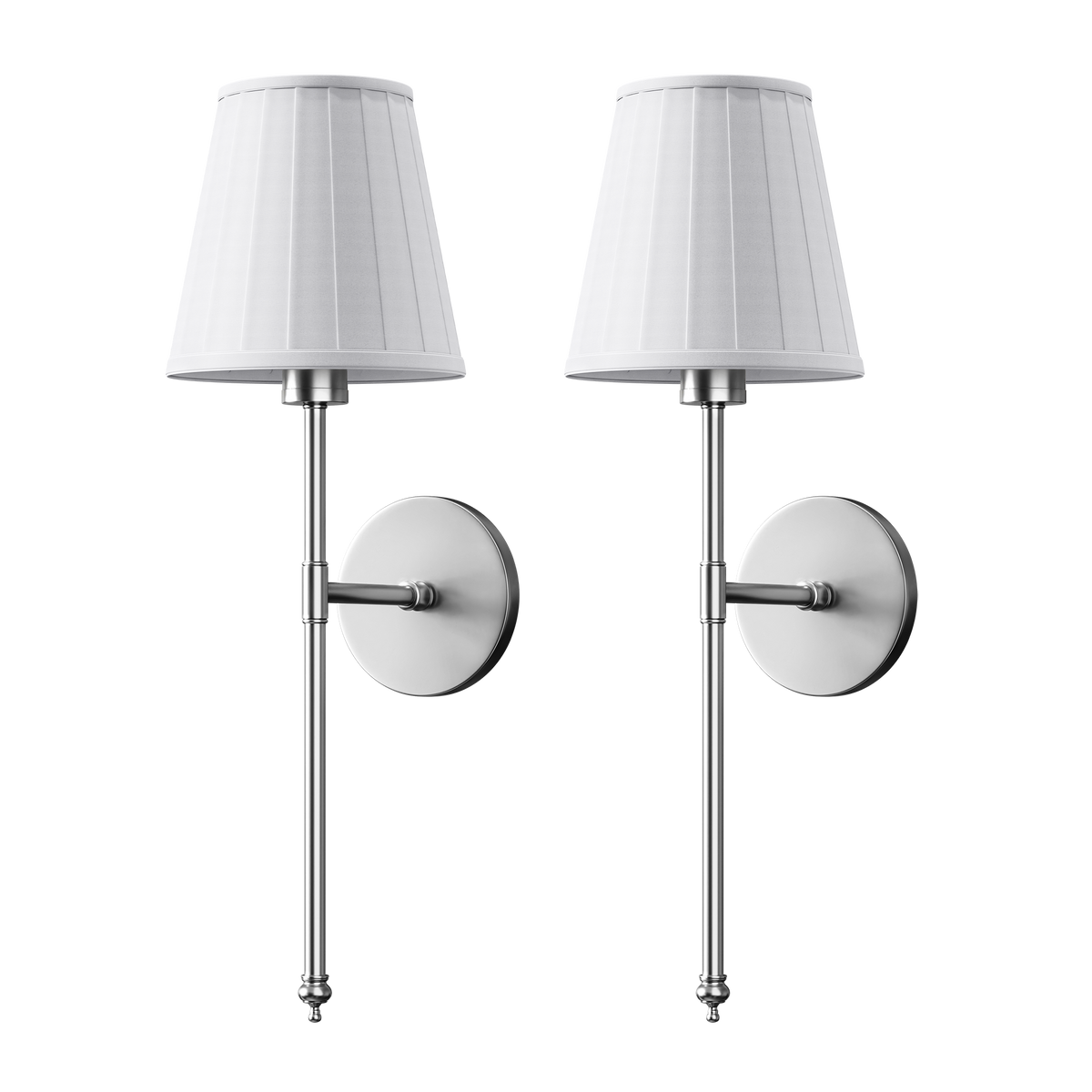 WIRELESS PLEATED WALL SCONCES (SET OF 2)