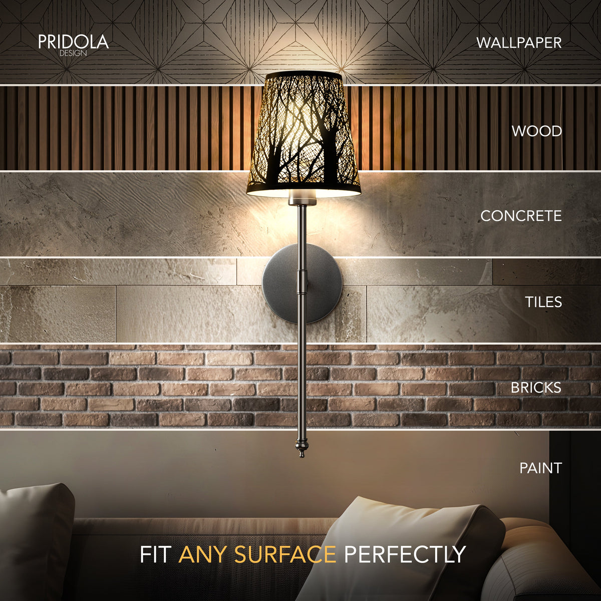 WIRELESS METALLIC WALL SCONCES (SET OF 2)